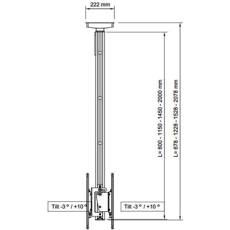 Кронштейн SMS Flatscreen CH STD2000 A/S EU - PL061087EU-P0 - фото 6