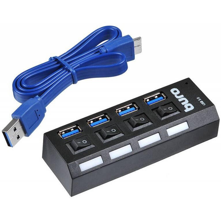USB-концентратор Buro BU-HUB4-U3.0-L - фото 3