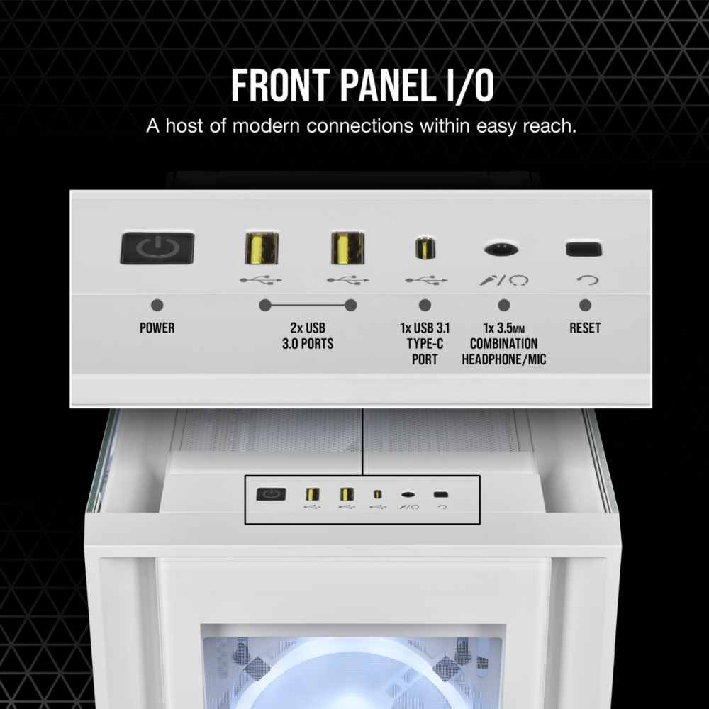 Корпус Corsair iCUE 5000X RGB QL White (CC-9011233-WW) - фото 11