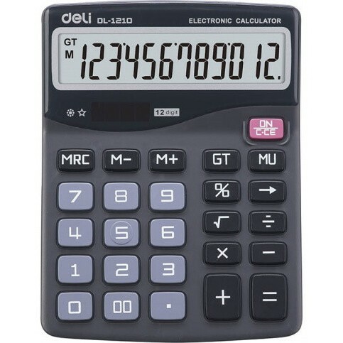Калькулятор Deli E1210 Grey