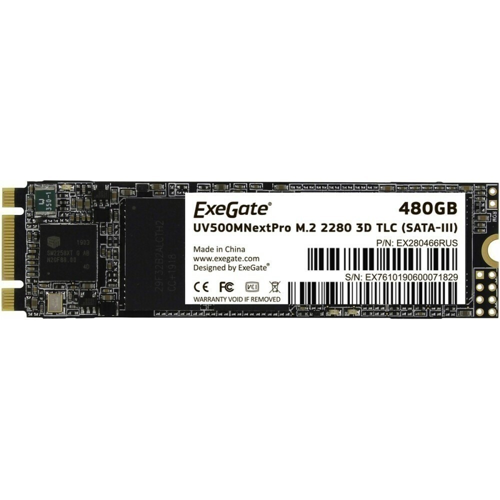Накопитель SSD 480Gb ExeGate NextPro M.2 (UV500TS480) - EX280466RUS