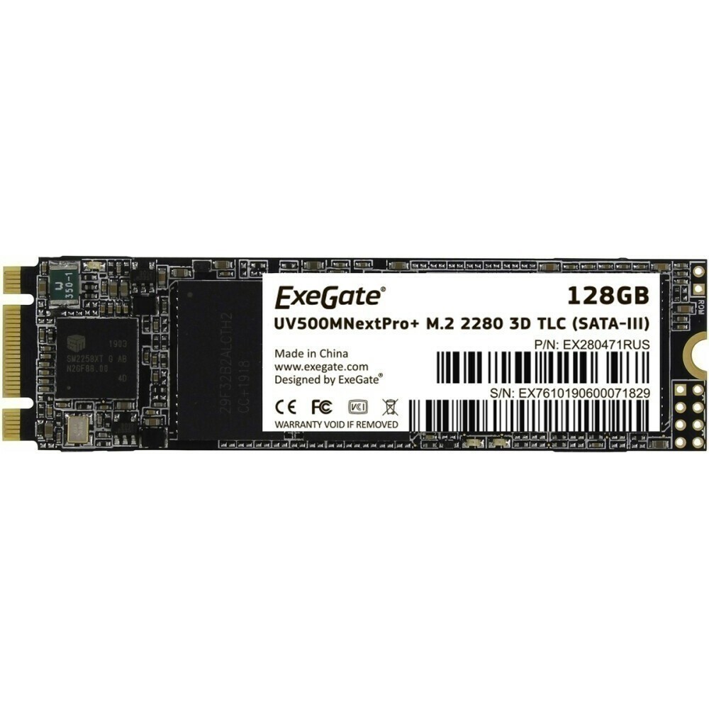 Накопитель SSD 128Gb ExeGate NextPro+ M.2 (UV500TS128) - EX280471RUS