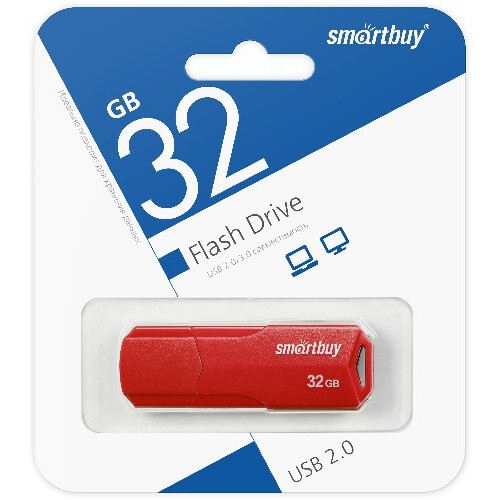 USB Flash накопитель 32Gb SmartBuy Clue Red (SB32GBCLU-R) - фото 4