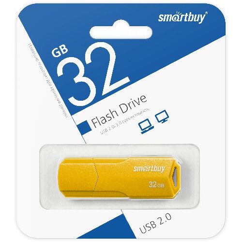 USB Flash накопитель 32Gb SmartBuy Clue Yellow (SB32GBCLU-Y) - фото 5