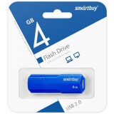 USB Flash накопитель 4Gb SmartBuy Clue Blue (SB4GBCLU-BU)