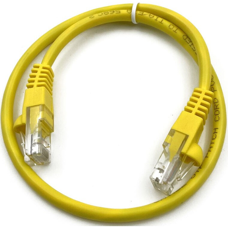 Патч-корд Buro UTP-5E-0,5M-Y, 0.5м