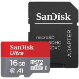 Карта памяти 16Gb MicroSD SanDisk Ultra + SD адаптер (SDSQUAR-016G-GN6MA)