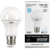 Светодиодная лампочка Gauss Elementary A60 6500K (15 Вт, E27) (23235)