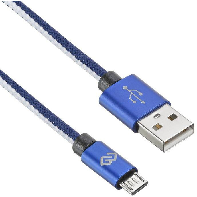 Кабель USB A (M) - microUSB B (M), 0.15м, Digma MICROUSB-0.15M-BL