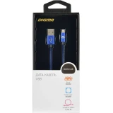 Кабель USB A (M) - microUSB B (M), 0.15м, Digma MICROUSB-0.15M-BL