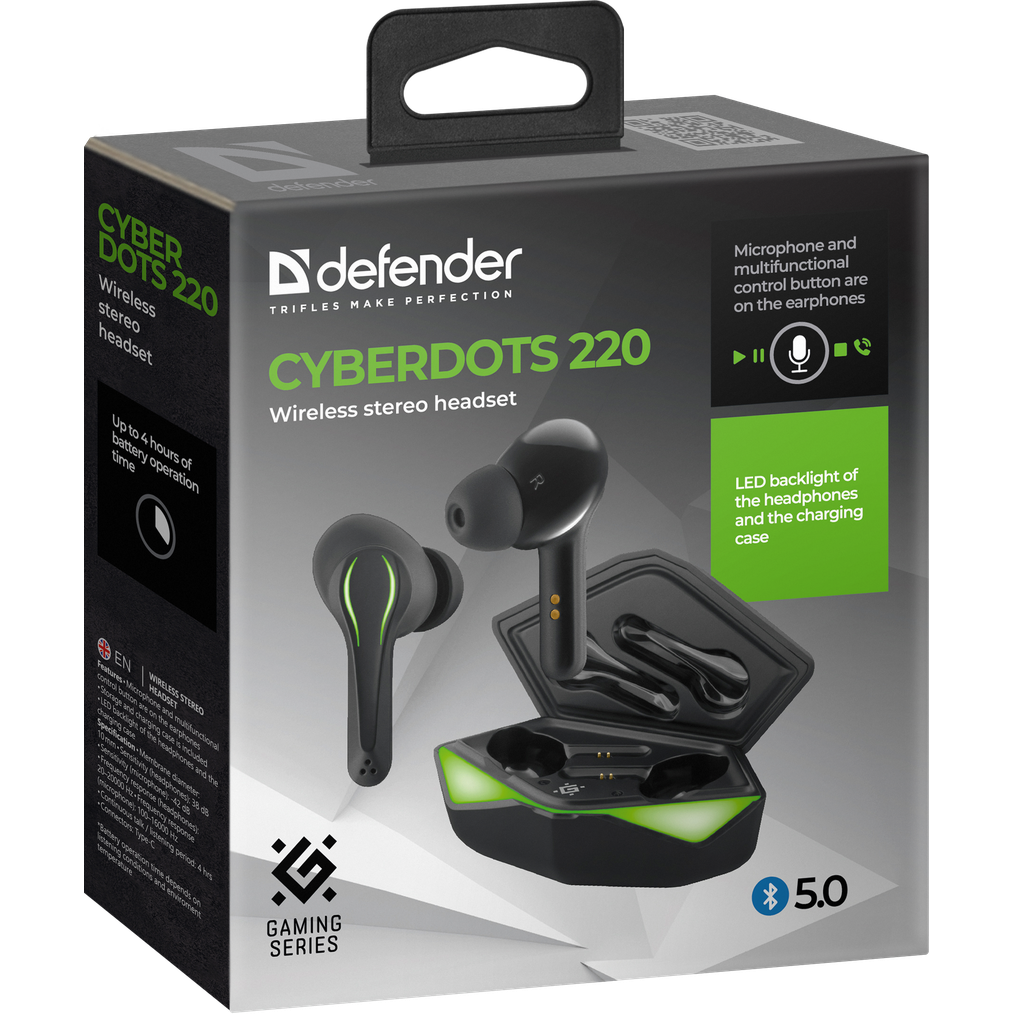 Гарнитура Defender CyberDots 220 Black - 63220 - фото 8