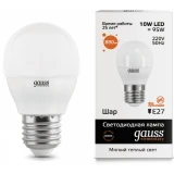 Светодиодная лампочка Gauss Elementary Globe 3000K (10 Вт, E27) (53210)