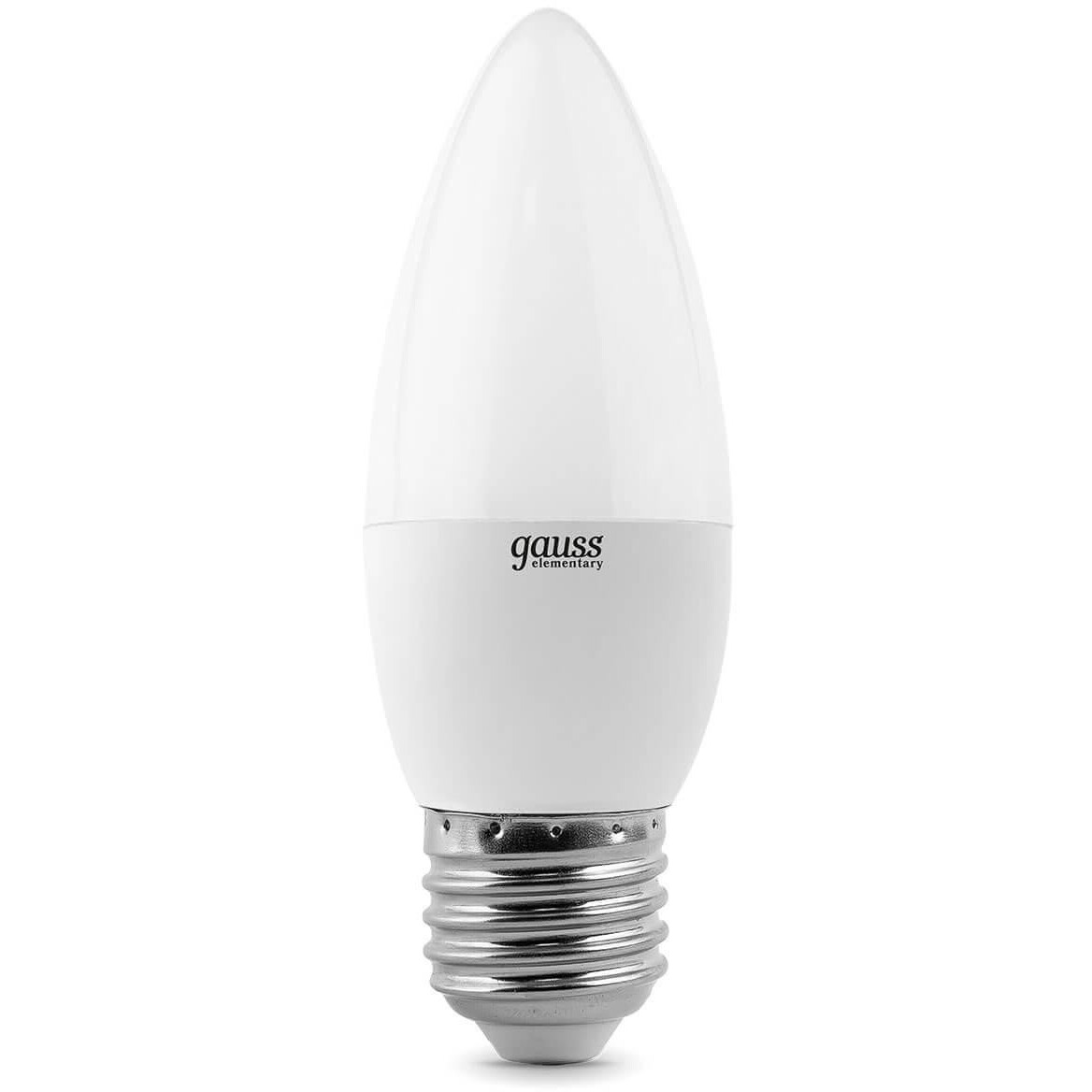 Светодиодная лампочка Gauss Elementary Candle 3000K (6 Вт, E27) - 33216