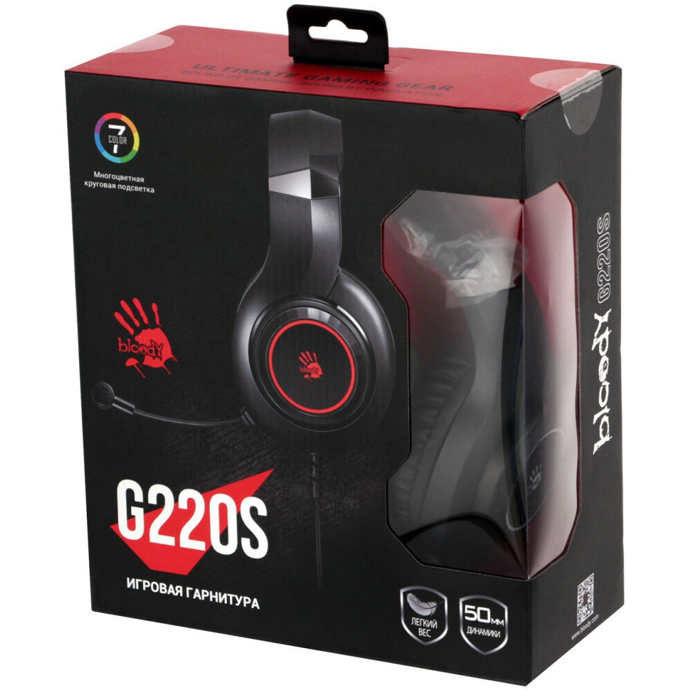 Гарнитура Bloody G220S Black - фото 4