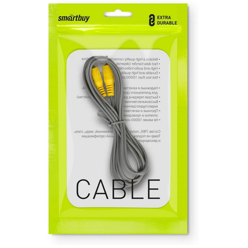 Кабель 1x RCA (M) - 1x RCA (M), 3м, SmartBuy KA-113-250 - фото 3