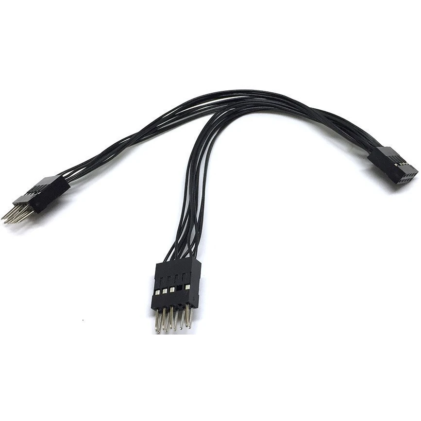 Переходник USB IDC 10pin (F) - 2x IDC 10pin (M), Espada E9pFto29pM - фото 2