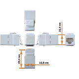 Вставка RJ-45 Lanmaster LAN-KCP45U6-WH