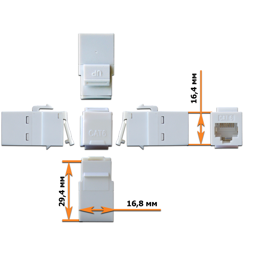 Вставка RJ-45 Lanmaster LAN-KCP45U6-WH - фото 2