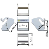 Рамка Lanmaster LAN-DRF-45X45-WH