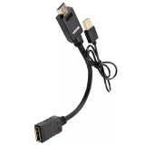 Переходник DisplayPort (F) - HDMI (M) + USB, VCOM CG599E-0.15M