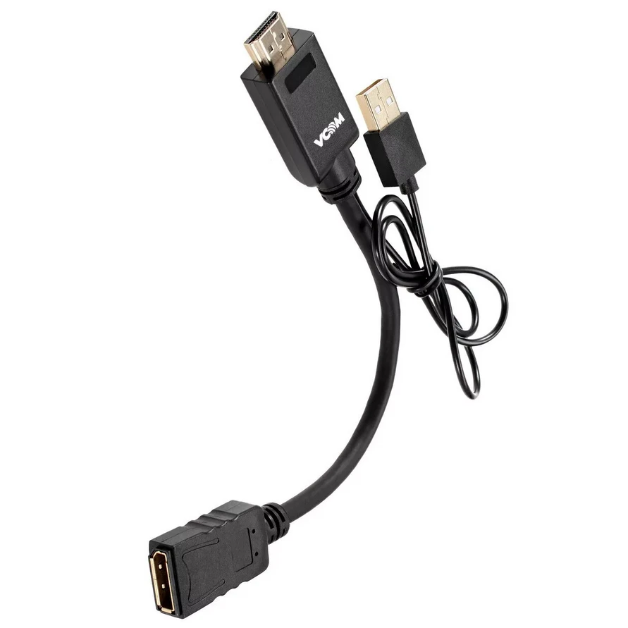 Переходник DisplayPort (F) - HDMI (M) + USB, VCOM CG599E-0.15M
