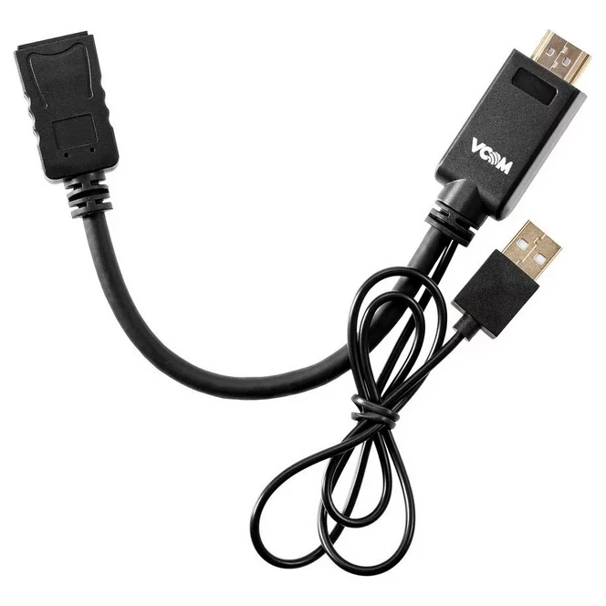 Переходник DisplayPort (F) - HDMI (M) + USB, VCOM CG599E-0.15M - фото 2