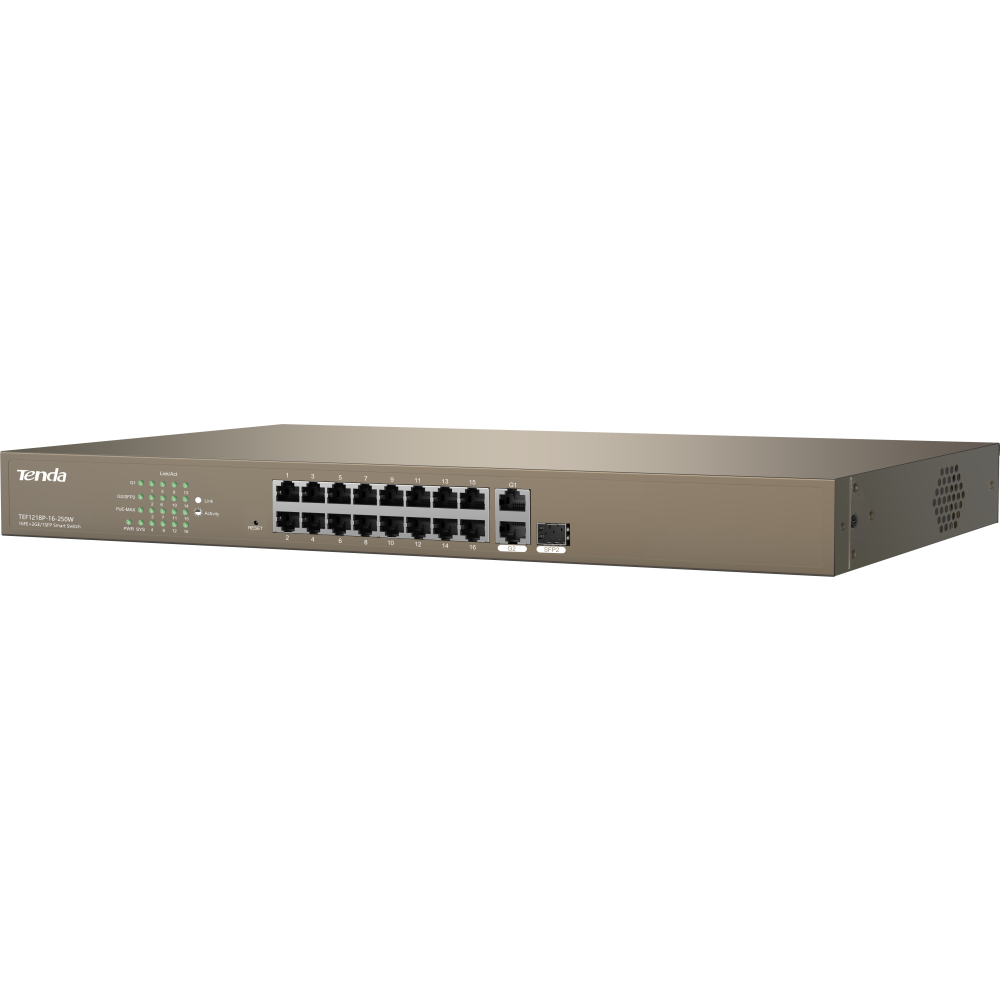 Коммутатор (свитч) Tenda TEF1218P-16-250W - фото 4