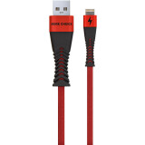 Кабель USB - Lightning, 1м, More Choice K41Si Red/Black (K41SIRB)