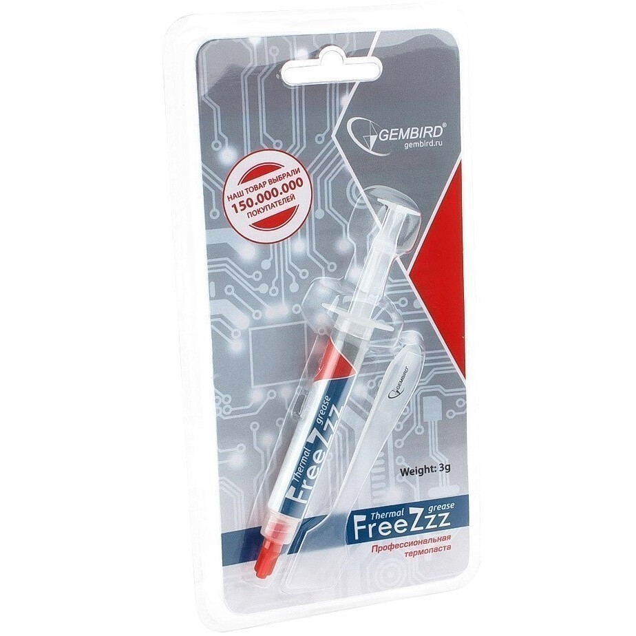 Термопаста Gembird FreeZzz GF-01-1.5P (1.5 г) - фото 3