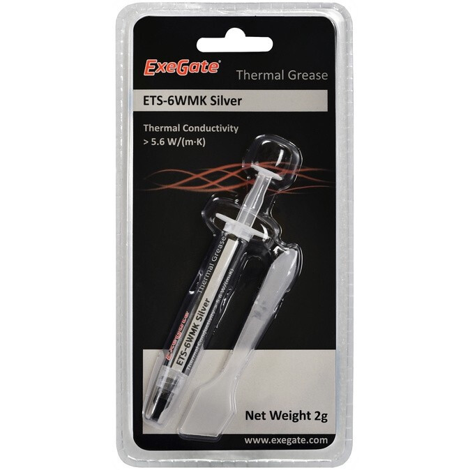 Термопаста ExeGate ETS-6WMK Silver (2 г) - EX282346RUS - фото 2