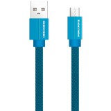 Кабель USB A (M) - microUSB B (M), 1м, More Choice K20m Blue (K20MBL)