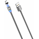 Кабель USB - USB Type-C, 1м, More Choice K61Sa Dark Grey (K61SADG)