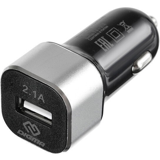 Автомобильное зарядное устройство Digma DGCC-1U-2.1A-BS