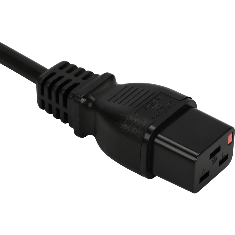 Кабель питания C19 - C20, 3м, Lanmaster LAN-PP19L/20-3.0-BK - фото 2