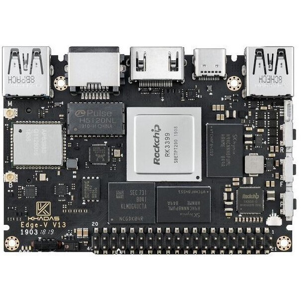 Одноплатный компьютер Khadas Edge-V Pro Rockchip RK3399 - KEGV-P-002 - фото 3