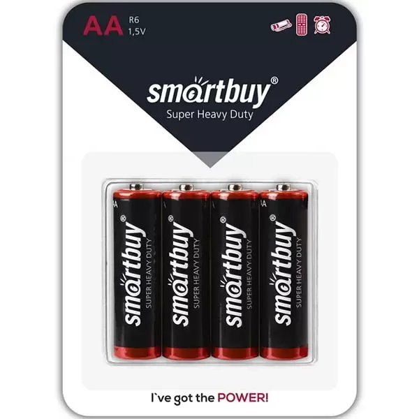 Батарейка SmartBuy R6/4B (AA, 4 шт.) - SBBZ-2A04B