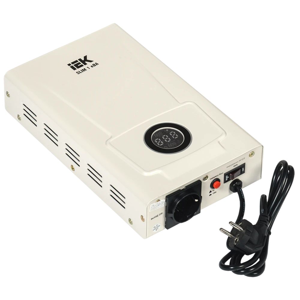 Стабилизатор напряжения IEK SLIM 1кВА - IVS22-1-001-09
