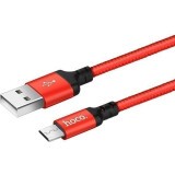 Кабель USB A (M) - microUSB B (M), 1м, HOCO X14 Red/Black (HC-62851)