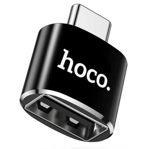 Переходник USB A (F) - USB Type-C, HOCO UA5 Black - 6957531064121