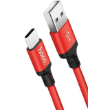 Кабель USB - USB Type-C, 1м, HOCO X14 Red/Black (HC-62875)
