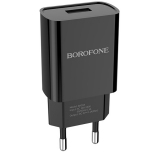 Сетевое зарядное устройство Borofone BA20A Sharp Black + Type-C Cable (6931474702142)
