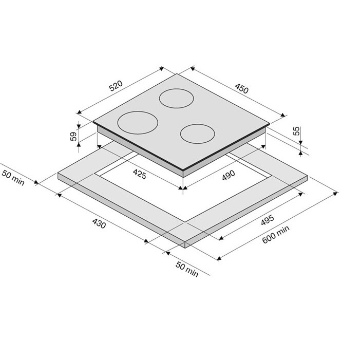 Индукционная варочная панель KRONA REMO 45 BL - фото 6