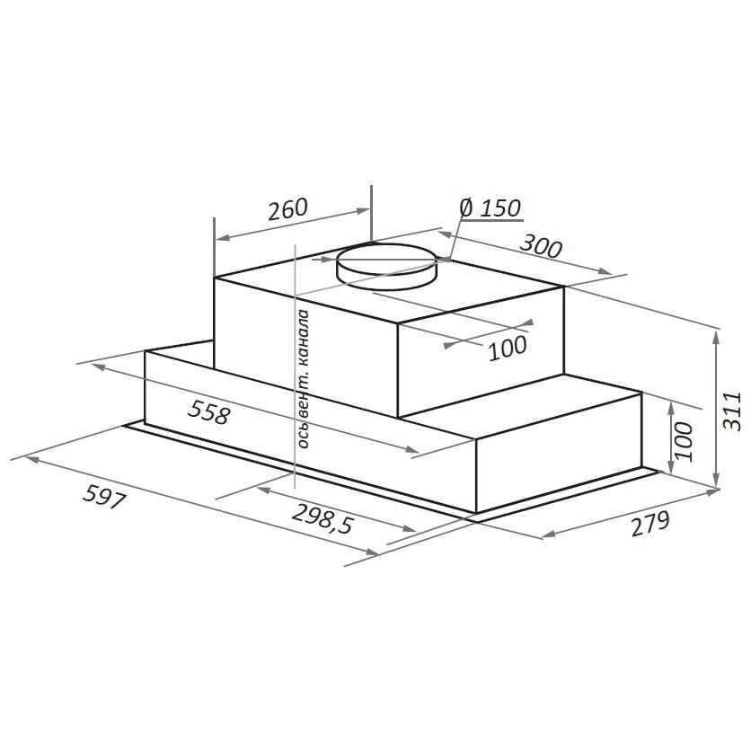 Вытяжка MAUNFELD Fantasy Light 60 Black - УТ000010031 - фото 15