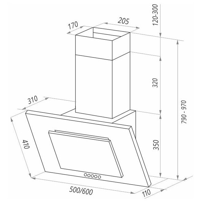 Вытяжка MAUNFELD Tower C 60 Black - УТ000001377 - фото 9
