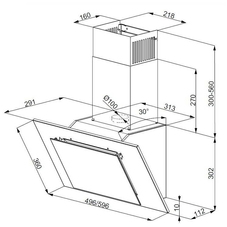 Вытяжка Weissgauff Sigma 60 PB BL - 356151 - фото 9