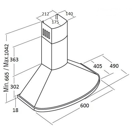 Вытяжка Kuppersberg BONA 60 C Bronze - фото 4