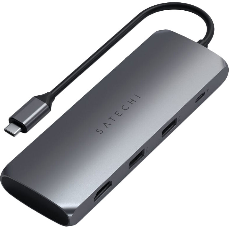Док-станция Satechi USB-C Hybrid Multiport Adapter Space Gray - ST-UCHSEM