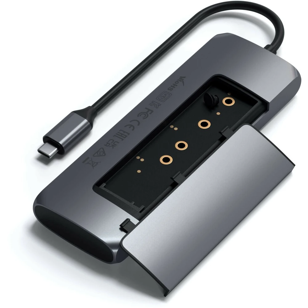 Док-станция Satechi USB-C Hybrid Multiport Adapter Space Gray - ST-UCHSEM - фото 2