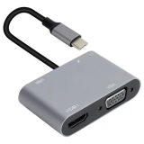 Переходник USB Type-C - HDMI/VGA, Aopen ACU4511