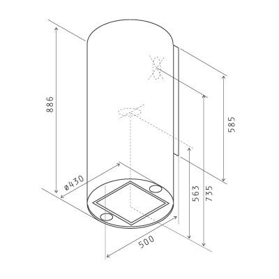 Вытяжка JET AIR PIPE WH/A/43 - PRF0099249A - фото 2